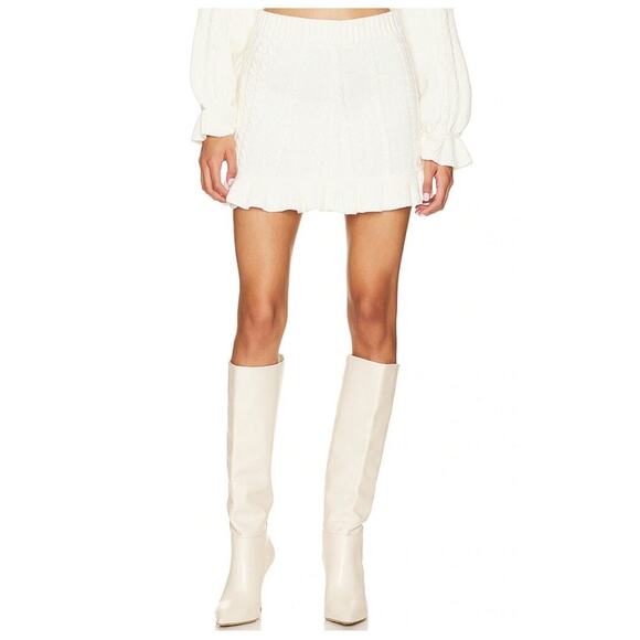 SHOW‎ ME YOUR MUMU RIDLEY Ruffle Knit Skirt Size Large - Picture 1 of 6